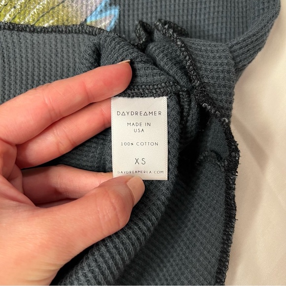 Free People for Daydreamer Journey Gray Waffle Long Sleeve Top Size XS - Picture 5 of 8